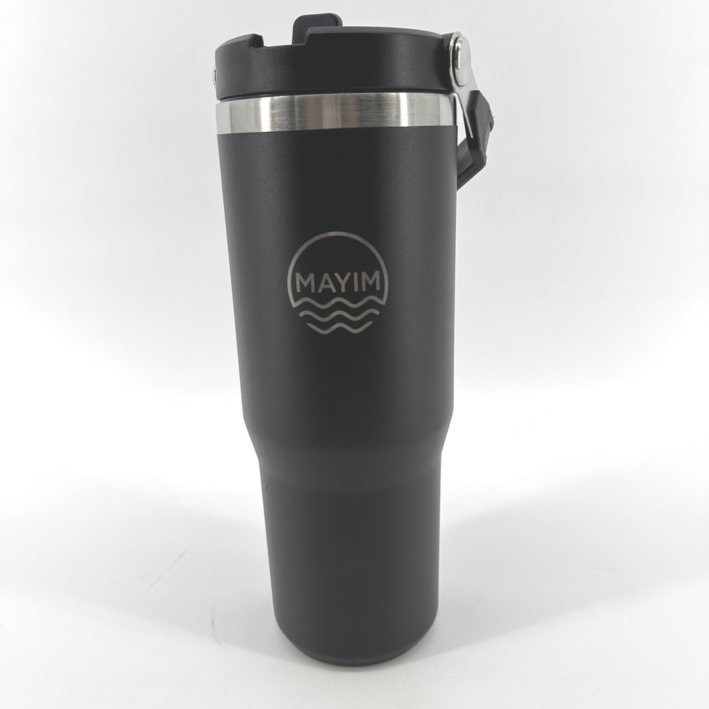 Mayim Adventure Flow 30 oz Stainless Steel Travel Tumbler Mug Matte Black Used